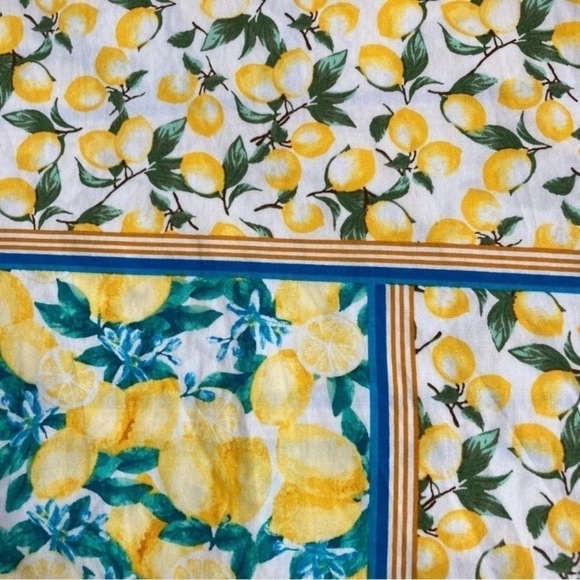 Chloe+Rene Lemon Print Retro 70s Style Fit and Flare Poplin Midi Sundress Sz S - Picture 13 of 16